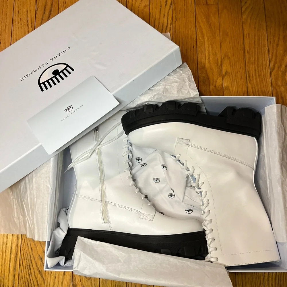 Chiara Ferragni Hiking boot lace up leather - Picture 3 of 7